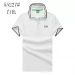 boss t-shirt collar polo lapel short sleeves b55227 white